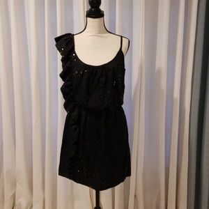 Black sequin mini dress